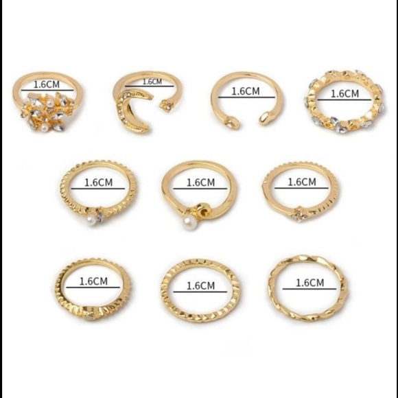 🔥Moon and Star Rings Set - Picture 4 of 4